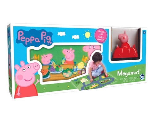 Megamat Peppa Pig- Alfombra Infantil Con Auto 0
