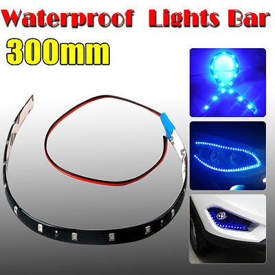 Luz De Tira Flexible Impermeable 12v Del Carro 4pcs Azul 12 1