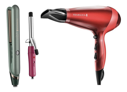 Combo Remington Planchita S32a + Secador Ac9096 + Rizador 0