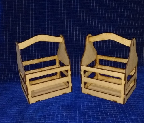 10 Cajoncito Verdulero Con Manija De 20 X 15x18cm Mdf De 3mm 0