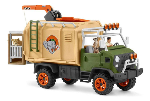 Camión Grande Rescate Animales Schleich Juguete Niño Trex 0