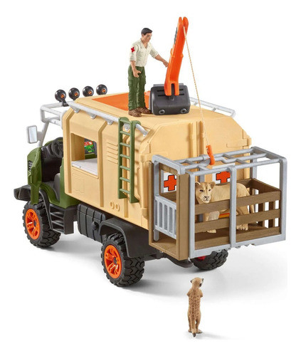 Camión Grande Rescate Animales Schleich Juguete Niño Trex 1