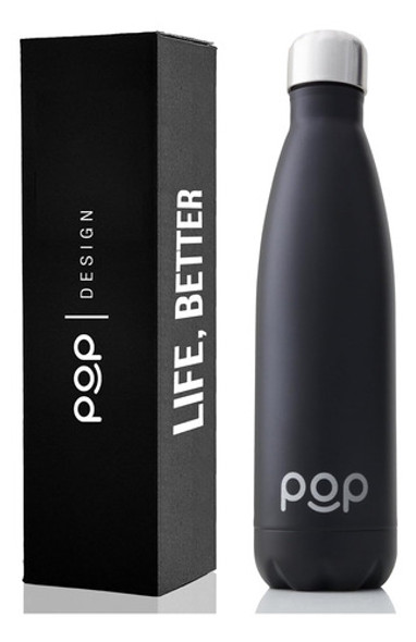 Pop Diseño Botella Agua Acero Inoxidable 25 Oz 1