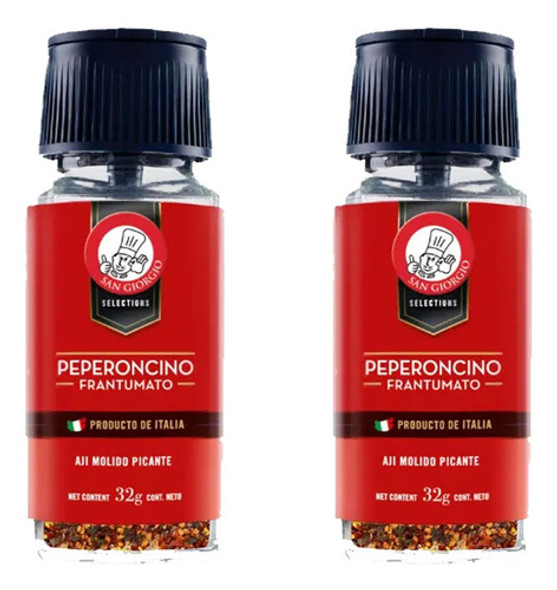 Pack 2 Peperoncino San Giorgio X32g Con Molinillo Italia 0