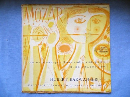 Mozart Cuatro Cuartetos Para Flauta Vinilo Lp H Barwahser 0