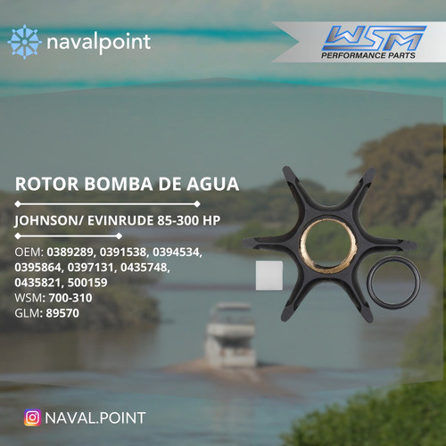 Rotor Bomba Agua P Johnson/ Evinrude 85-300 Hp Wsm 5001593 1