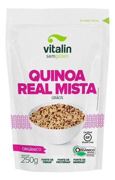 Kit 6 X Quinoa Real Grãos Orgânica Mista 250g Vitalin 1