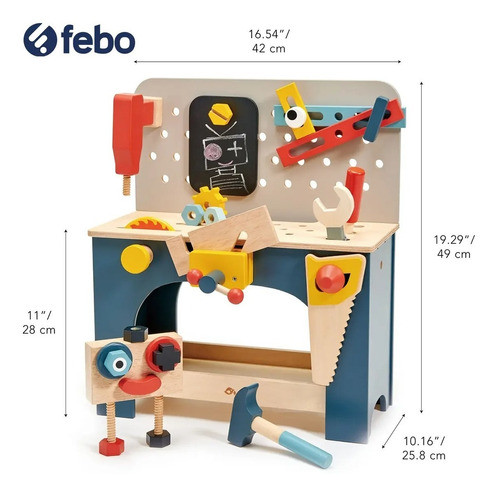 Banco De Trabajo Tender Leaf Toys Table Top Tool Bench Febo 1