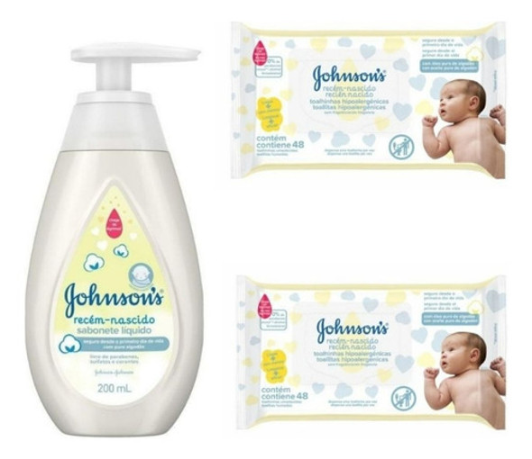 Kit Recém Nascido Sabonete Líq 200ml +02 Lenço Recém-nascido 0