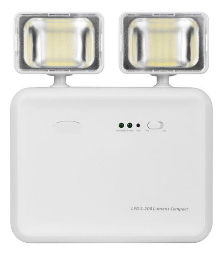 Luminária Emergência 2 Faróis Led 2200lu Segurimax 0