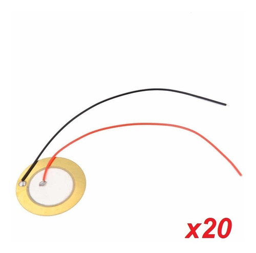 Microfono De Contacto Trigger  27mm Con Cable Kit X20 Unidad 1
