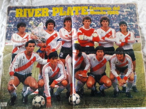 Revista El Grafico N° 3507 Poster River Campeon Del Mundo 86 1