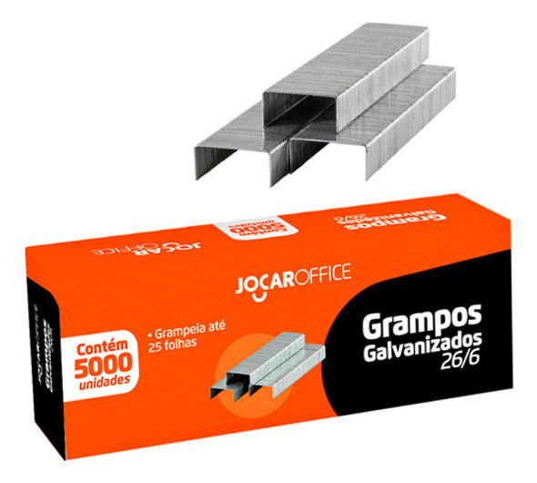 Kit 10 Cx Grampo 26/6 Galvanizado P Grampeador 50.000 Unid 1