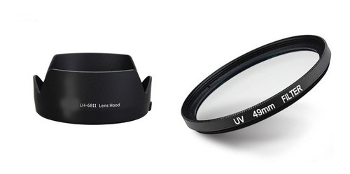 Parasol Es-68ll Lente Canon 50mm 1.8 Stm + Filtro Uv 49mm 0