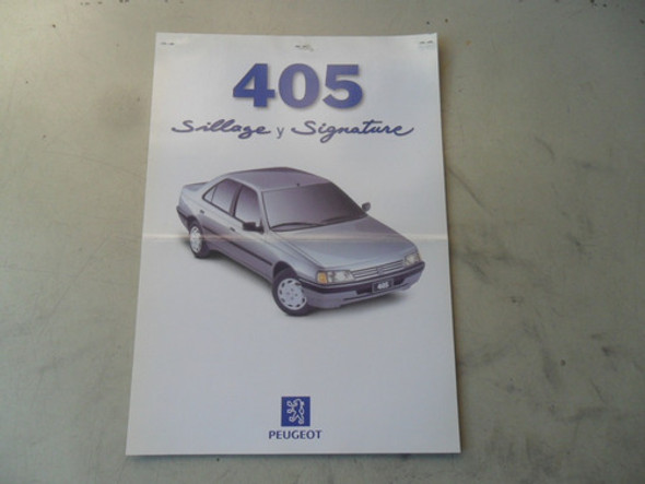 Antiguo Folleto Publicitario Peugeot 405 Signature No Manual 0 Antiguo Folleto Publicitario Peugeot 405 Signature No Manual 0