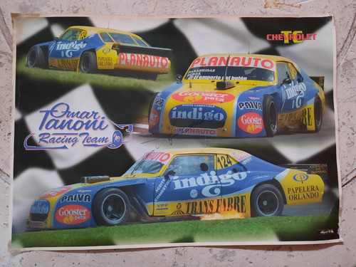 Poster Omar Tanoni Tc Chevrolet Autografiado 0