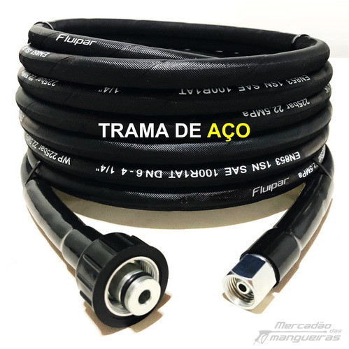 7mts. Mangueira T. Aço Lavadora Pressão Worker Lw1500 0
