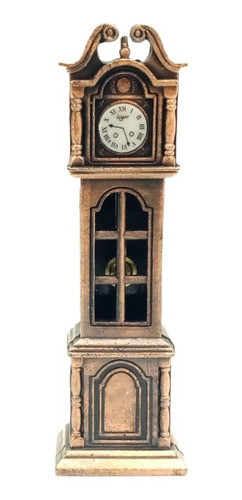 Sacapuntas Metálico Bronce De Colección Reloj Pie C/ Péndulo 0