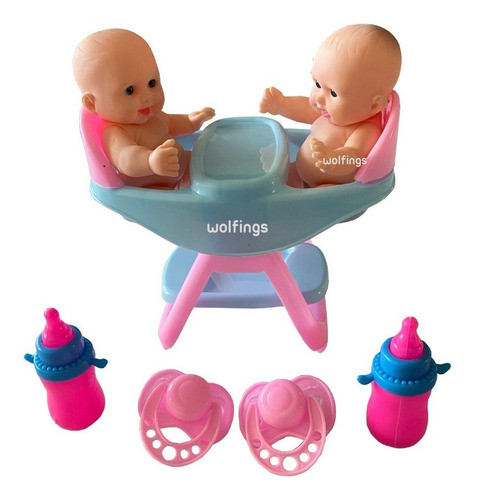 2 Muñecos Bebe De Juguete Con Accesorios Bebes Y Niños 0