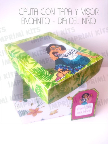 Kit Imprimible Encanto Cajita Tapa Y Visor Día Del Niño 1