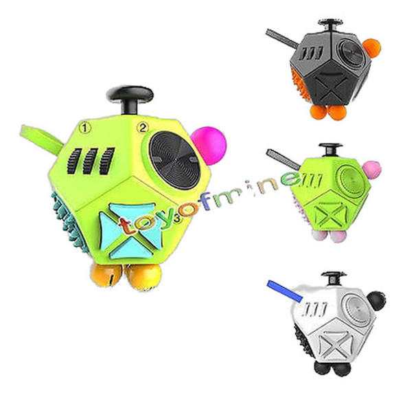 ¿12-lado Fidget Cubo Juguete Ansiedad Estrés Atención Alivio 0