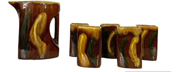 Jarra Y Vasos Ceramica- La Casa De Honduras (2376) 0