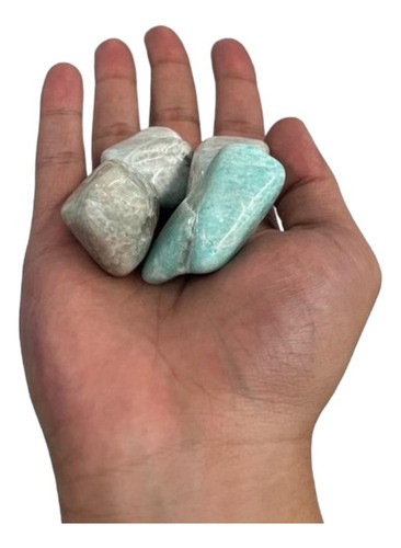 Pedra Rolada Cristal Amazonita 4 A 5 Cm Pacote 200g 0