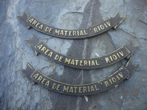 1/2- Area De Material Rio Iv Aplique Bronce 17,4 X 4,9 X 7mm 0