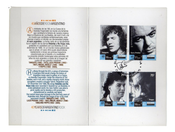Argentina 2006 Pack Tarjeta 40 Años Rock Nacional Oferta 0