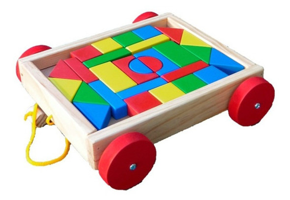 Carro De Arrastre + Bloques En Madera Kurimi 1