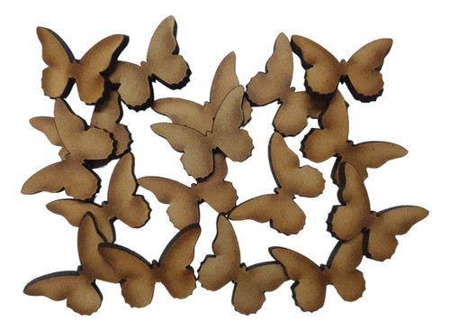 100 Apliques Mariposas 3cm X 2cm /fibrofacil 3mm 1