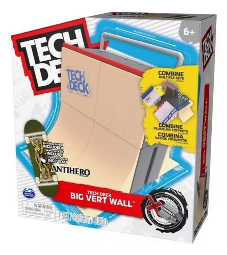Tech Deck Set Big Vert Wall Skate Para Dedos + Tabla 1