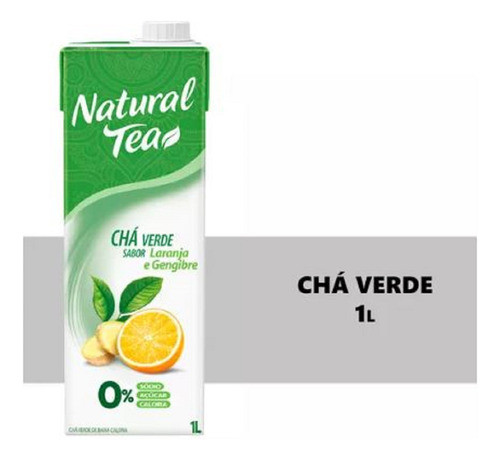 Kit C/3 Chá Verde Natural Tea Laranja E Gengibre 1l 1