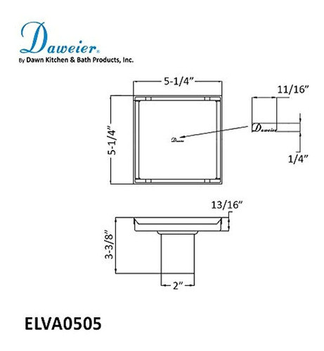 Desagüe De Ducha Daweier Elva0505, Acero Inoxidable 1