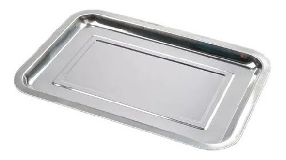 Bandeja 49x34cm Rectangular Acero Inoxidable Cocina 0