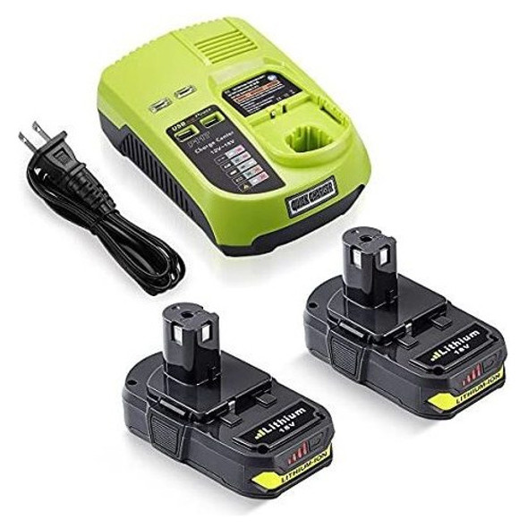 2pack 3.0ah P108 P102 Reemplazo Para Batería Ryobi 18v Lit 0