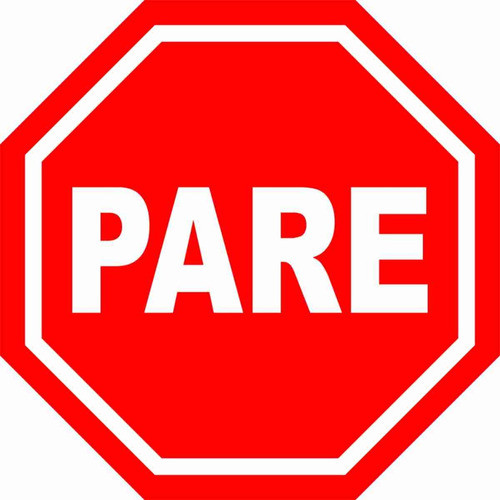 Placa Sinalização Ps 2mm 40x40 - Pare 0