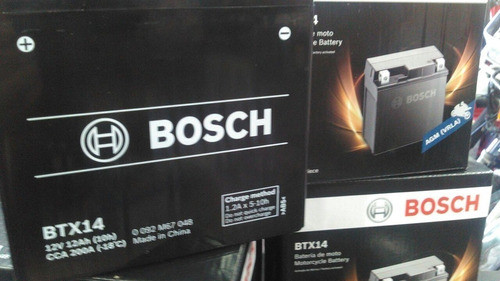 Bateria Original Bosch Ytx14 12ah  Libre Mantemiento Gel Agm 0