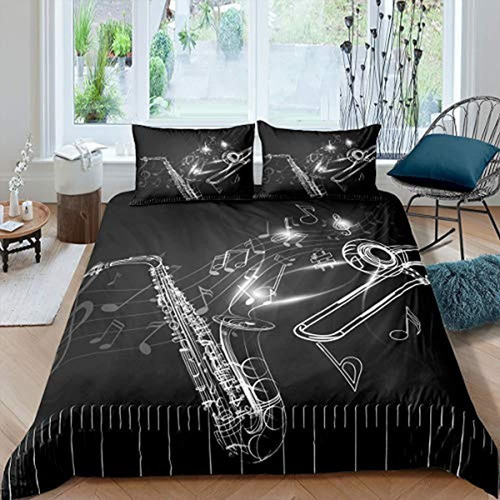 Funda De Edredón Para Saxofón, Juego De Ropa De Cama Con Tec 0