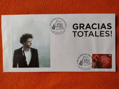 Sobre Homenaje A Gustavo Cerati Con Sello Conmemorativo 0
