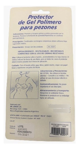 Protector Zona Mamaria De Gel Polimero Lenox 1