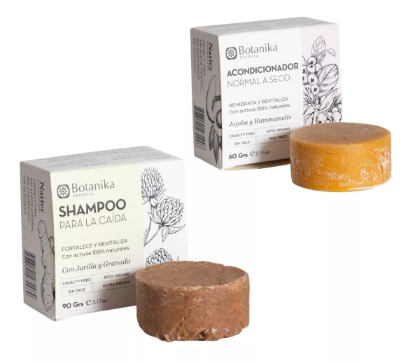 Botanika Anti-Hair Loss Solid Shampoo & Conditioner Kit, Gluten-Free, Vegan, 90 g & 60 g Botanika Anti-Hair Loss Solid Shampoo & Conditioner Kit, Gluten-Free, Vegan, 90 g & 60 g