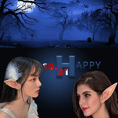 Great & Lucky Cosplay Fairy Pixie Elf Ears - Soft Pointed Ti 1