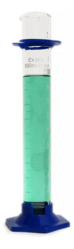 2 Proveta Graduada De Vidro Com Base De Poli - 50ml E 100ml 0