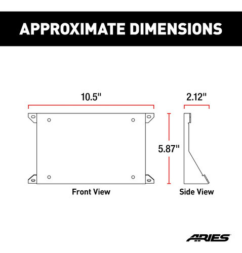 Aries 2169000 Advantedge Bull Bar - Soporte Para Placa De Ma 1