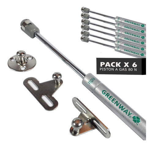 Piston A Gas 80 N X 6 Puerta Elevable Alacena Mueble Cocina 1