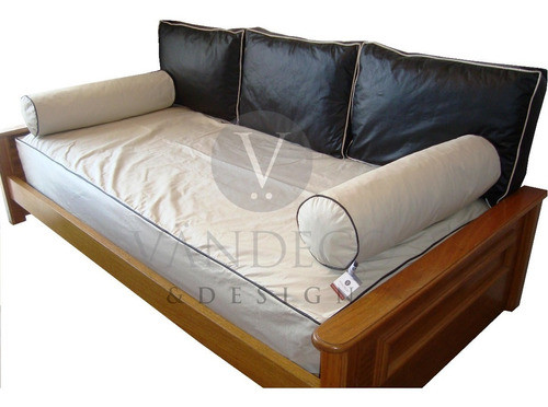 Pack 3 Almohadones De Respaldo Ecocuero 65x45x10 Cama Sillón 1