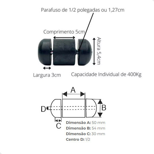 Rolete Berço Roller Carreta De Reboque Barco Lancha Jet Ski 1