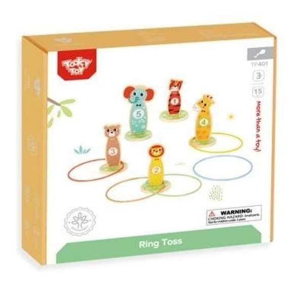 Juguete Tooky Toy Ring Toss Juego De Madera 1