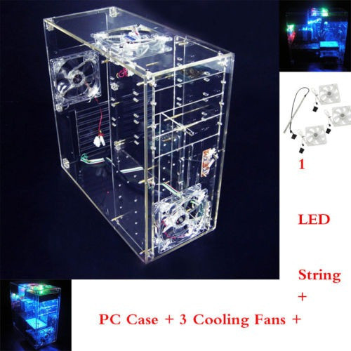 Funda De Computadora Atx Mid Tower Funda De Acrílico Transpa 1